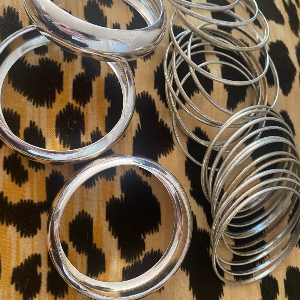 Silver Bangle Party! Silver Boutique Bangle Brace… - image 2